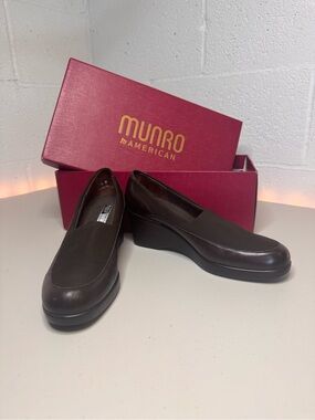 Munro Brown Wedge Loafers for Women